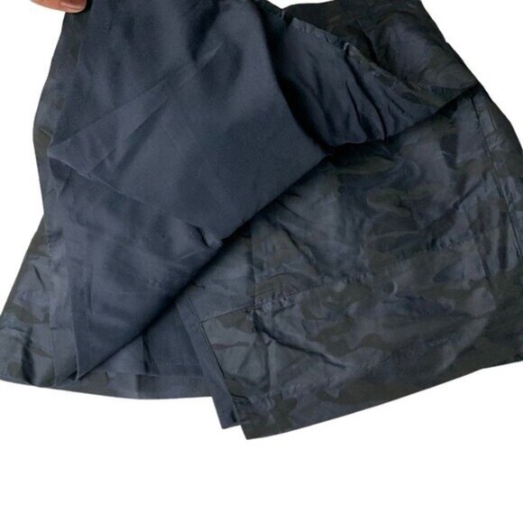 Banana Republic Camo Jacquard Pleated Skirt Black Petite 4P A Line High Waist - Picture 3 of 7